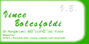 vince bolcsfoldi business card